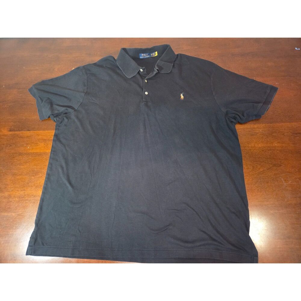 Polo Ralph Lauren Shirt Mens 3XB Big Black Short Sleeve Pony Polo Golf Classic